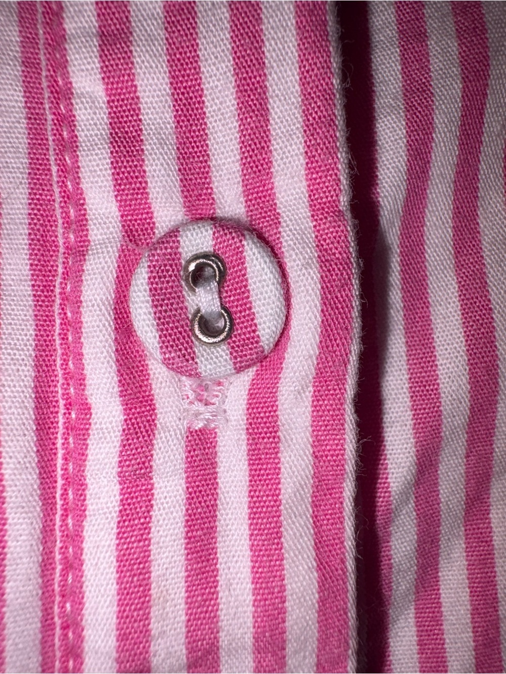 Princess Polly Pink Stripe Organic Cotton Button Down Shirt Cover Up Size 6 - Picture 6 of 8